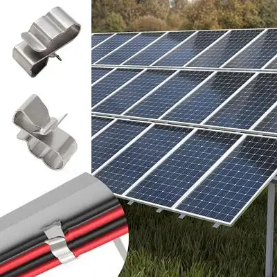 Factory Direct Stainless Steel Solar Cable Clip PV Wire Clip Wire Clamp for Solar Panel Installation