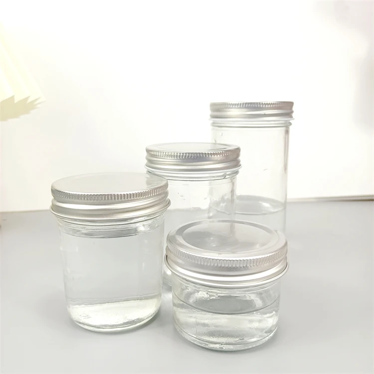 4 oz 8oz 12 oz 16 oz 300ml Glass Mason Jar With Metal Lid/ Wide Mouth Mason Jam Jar