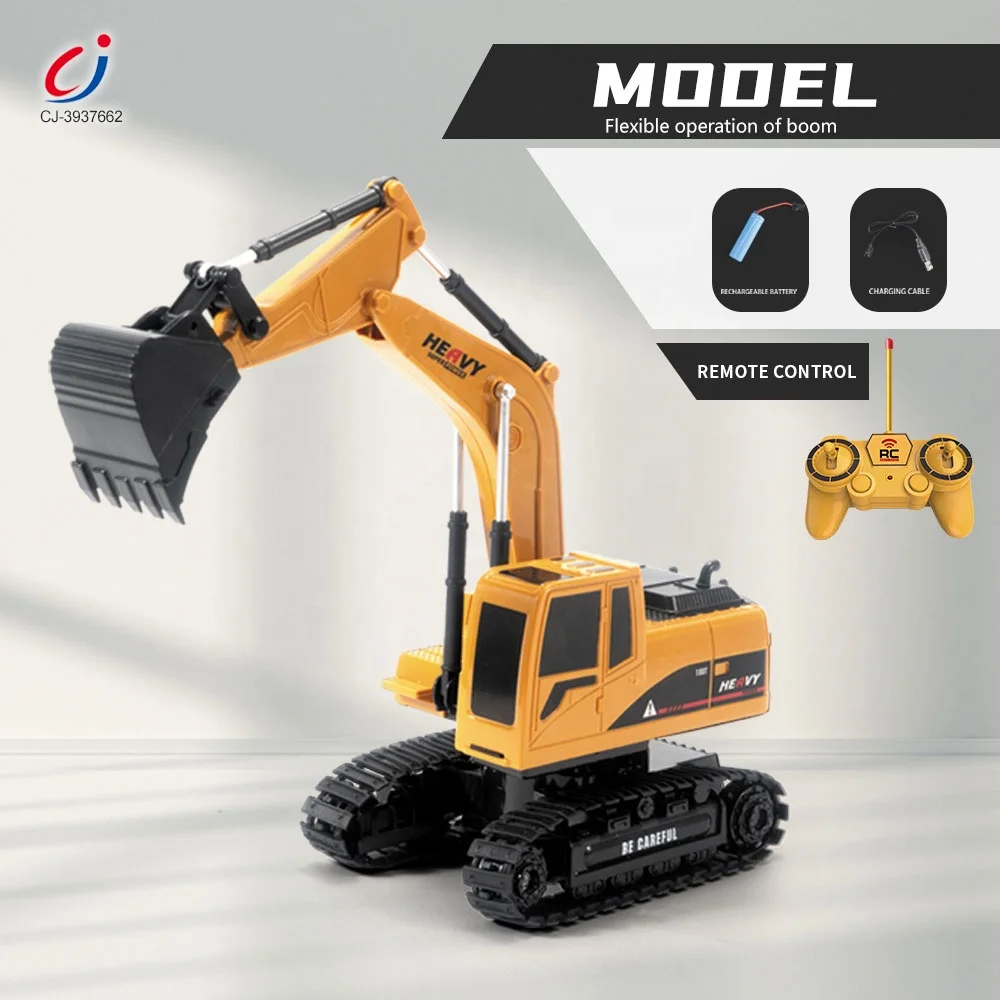 Chengji simulation juguetes 1:24 engineering vehicle 2.4ghz remote control digger truck toy rc excavator model for kids