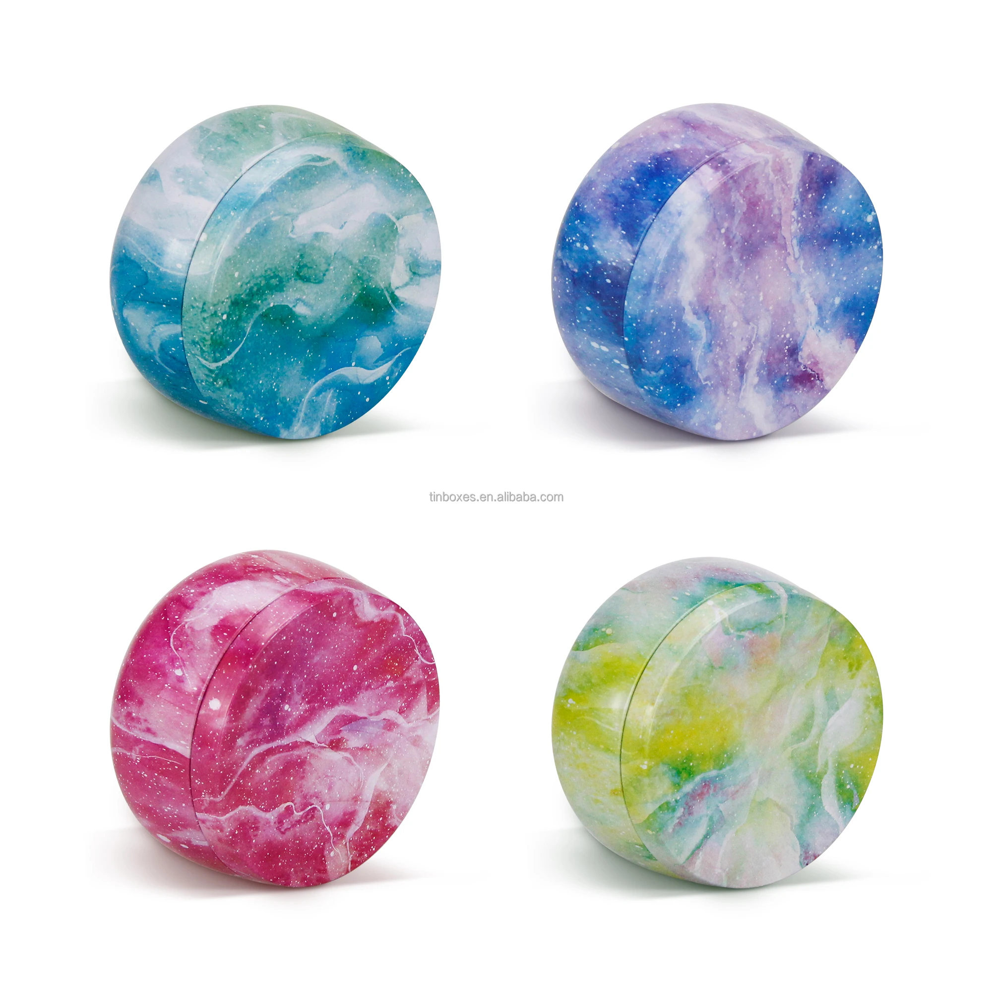 Wholesale Custom Empty Round 6 OZ  Candle Tin  Candy Gift Metal Tin Box