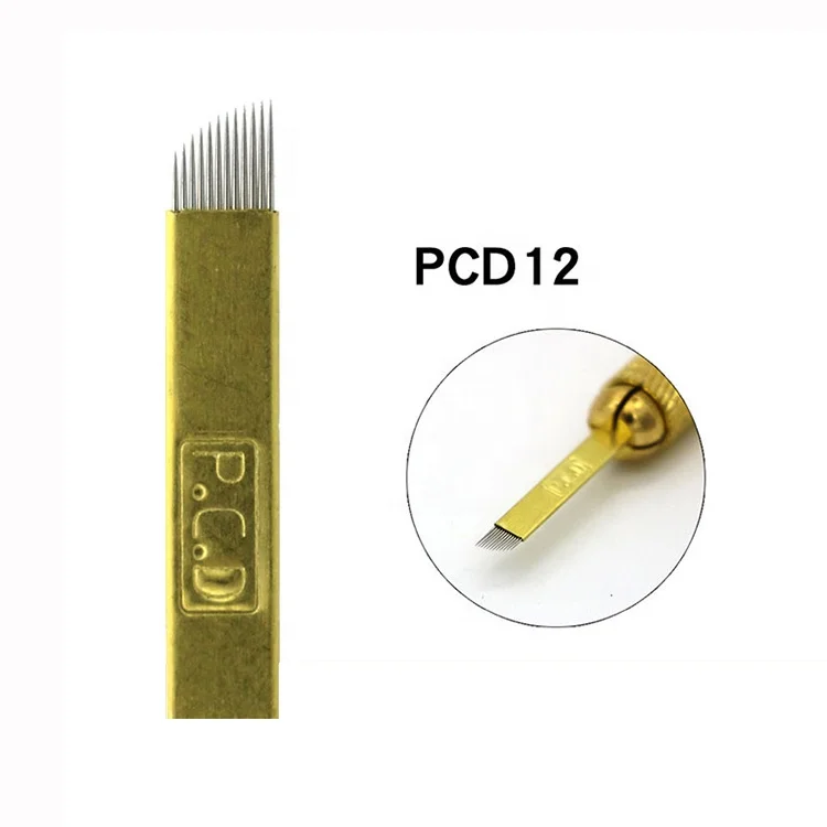 D оптовая продажа твердые иглы для микроблейдинга острые Одноразовые Иглы PCD U-образные лезвия аксессуары