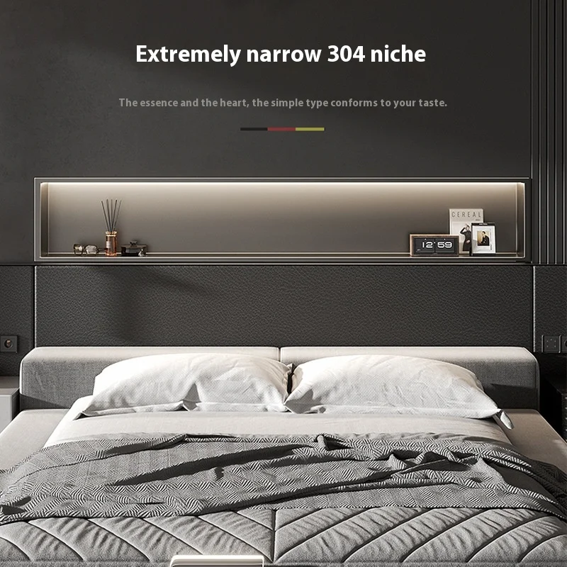 Fan Da 304 Stainless Steel Corner Niche Cabinet Partition Metal TV Rack Kitchen Bathroom Storage Finished Embedded Storage Rack