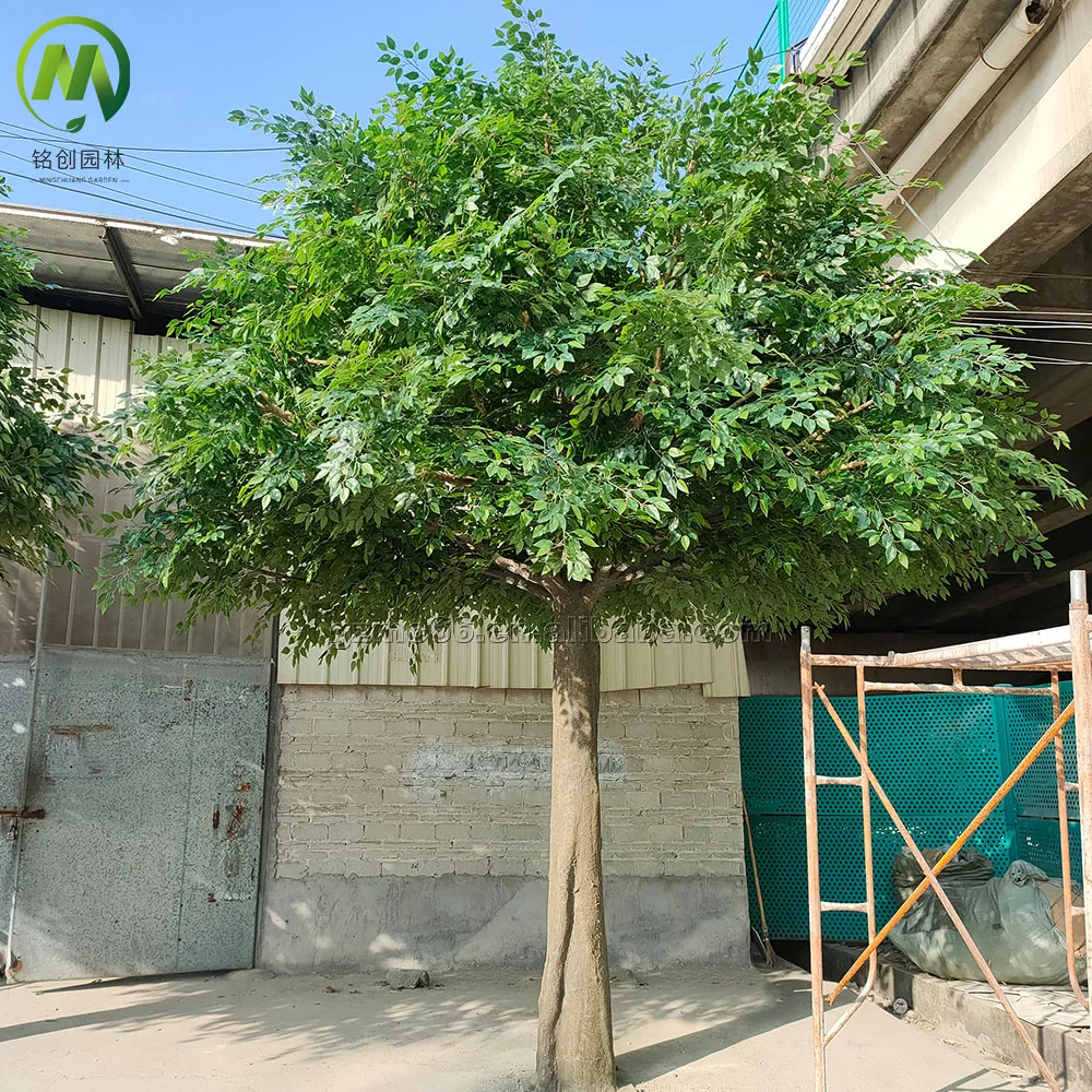 Large fake ficus tree outdoor anti UV artificial trees fiberglass  poles artificial banyan trees for indoor decoration
