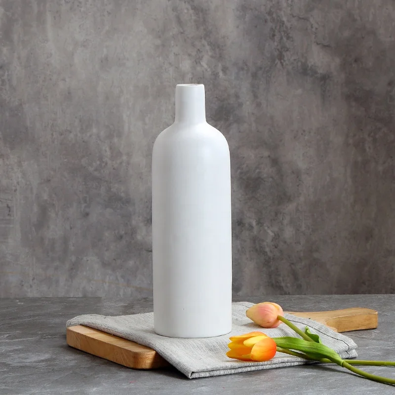 Nordic light luxury style decoration living room model room ceramic dining table vase dried flower ceramic vase