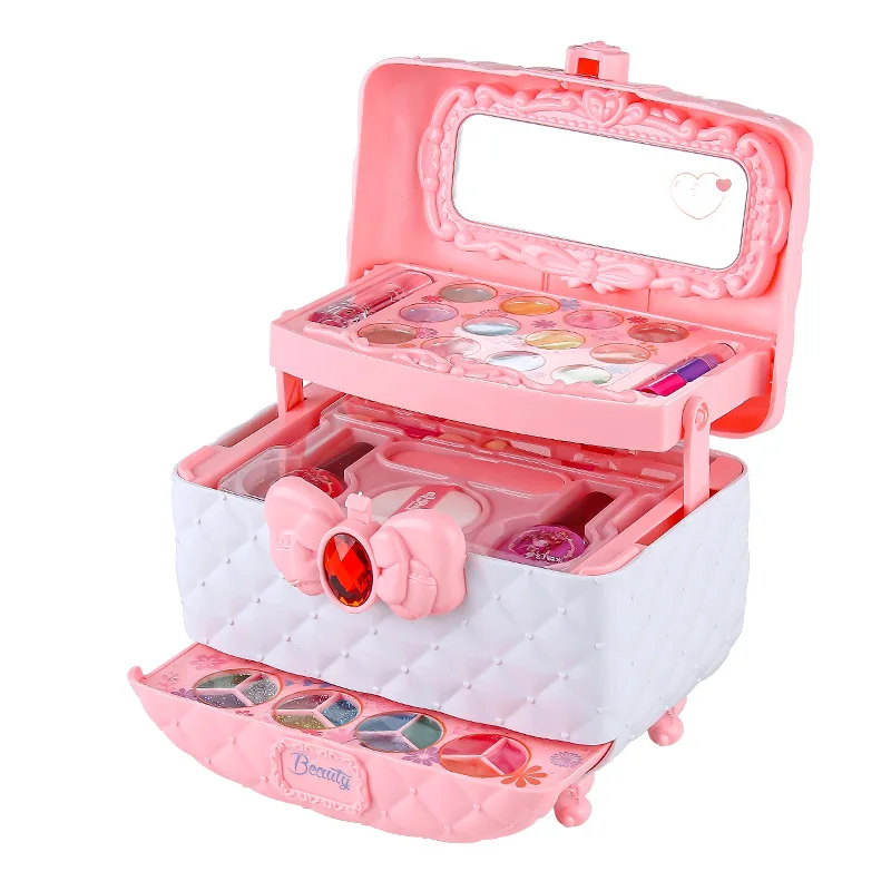 Kids Makeup Kit for Girls Washable & Non-Toxic Real Makeup Girl Toys Makeup Set for Girls Easy to Storage and Portable
