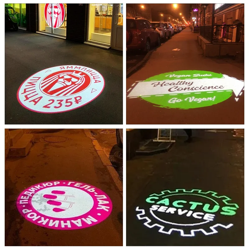 High Definition HD Projection Black 75w Projector Logo LED Advertising Lights Custom Gobo Lights