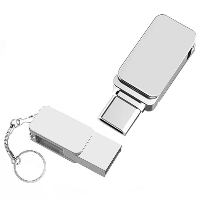 Металлический USB-накопитель Type-C 1 ГБ 2 0 Мини-флешка 64 32 OTG 3 флэш-накопитель