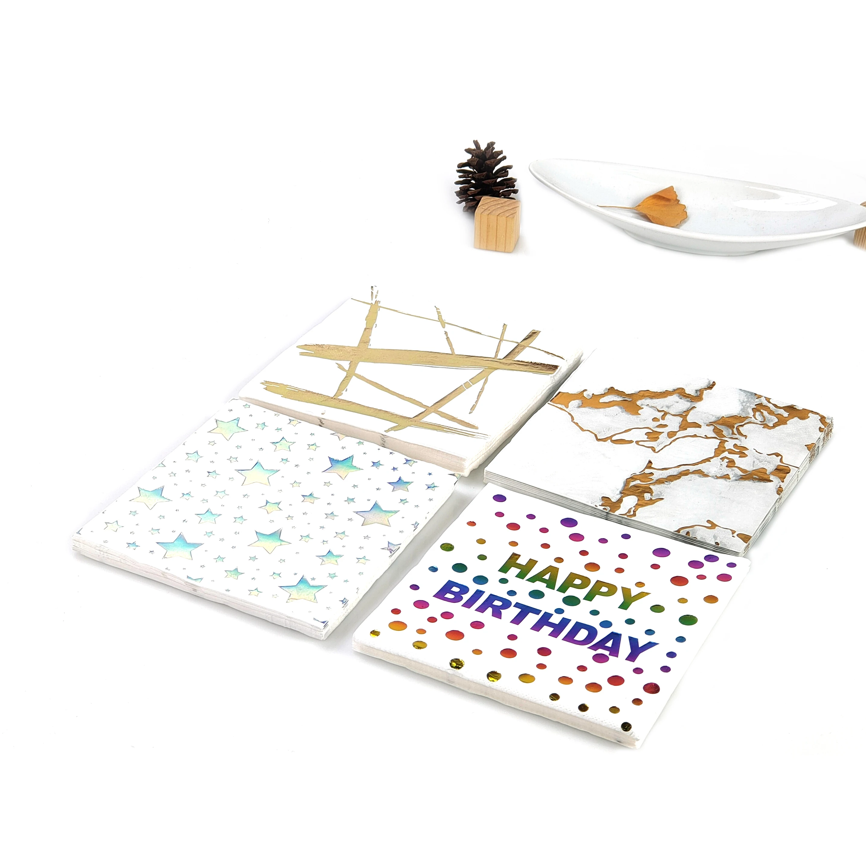 Customization printing pattern luxury paper napkins