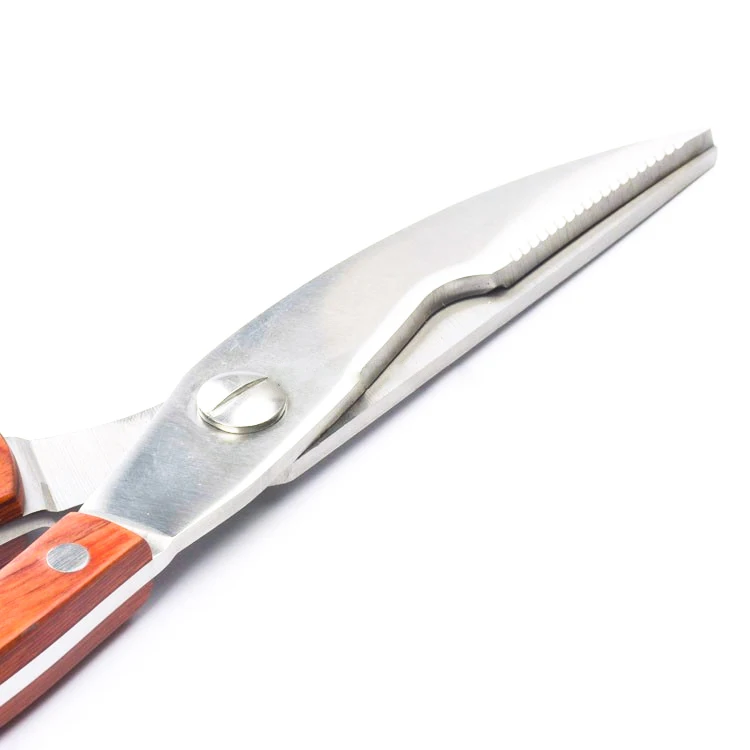Лидер продаж на Amazon, 10 дюймов, деревянная ручка, Многофункциональные кухонные ножницы, вентиляционные ножницы для птицы, ножницы для морепродуктов