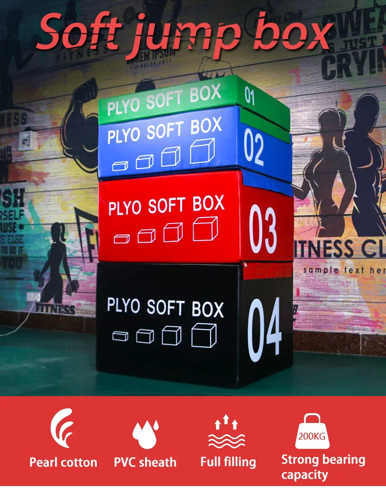 Wholesale Custom LOGO Foam Soft Plyo jump Box 4 in 1 for Jump Exercise Training