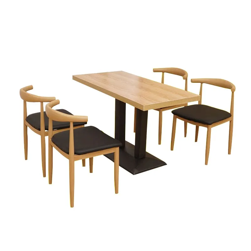
Fashion cast iron dinning plywood table and chair set for sale 