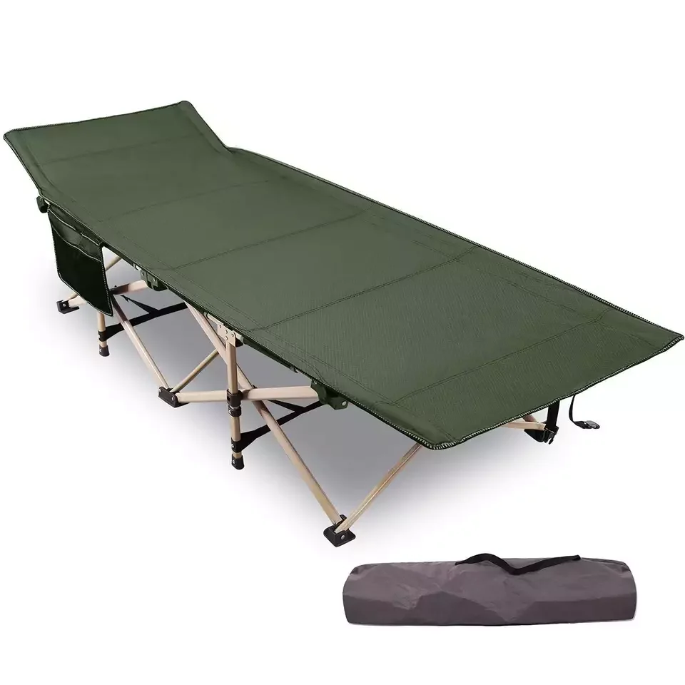Acome New style Lightweight Aluminum Steel Portable Hiking Traveling Folding Camping Bed Cot