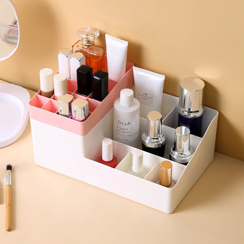 Plastic Desktop Makeup Organiser Lipstick Holder Cosmetic Storage Box