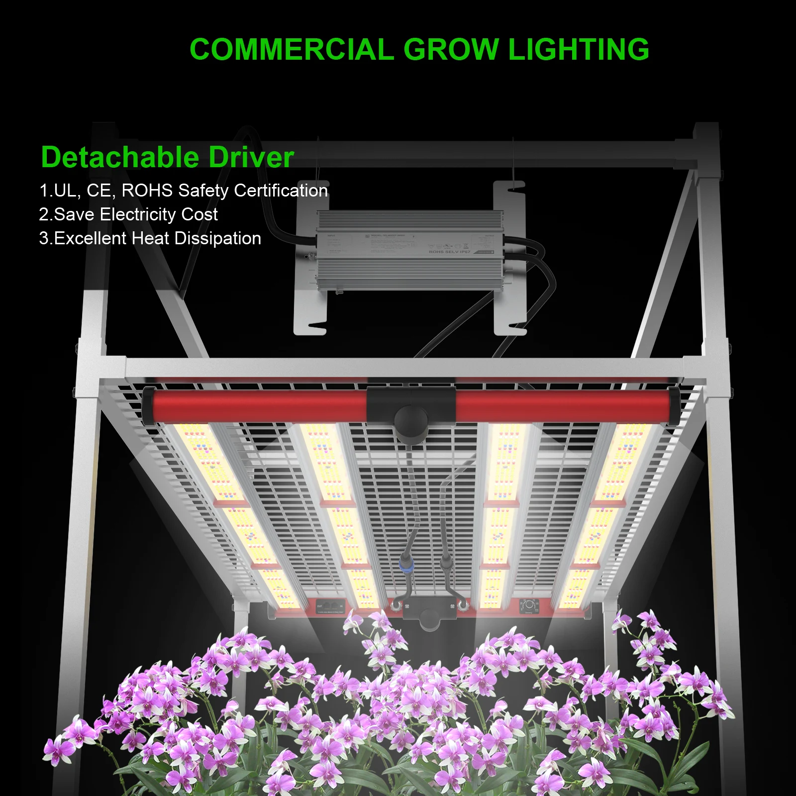 Stock in USA CA EU Thailand AGLEX Full Spectrum Watt LED Grow Light for Indoor Plant Grow Light for Hydroponic Greenhouse