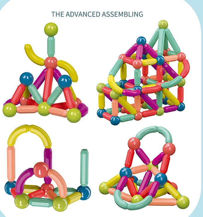 Kids educational STEM toys best seller baby 46pcs magnetic sticks toys magnetic building blocks for children