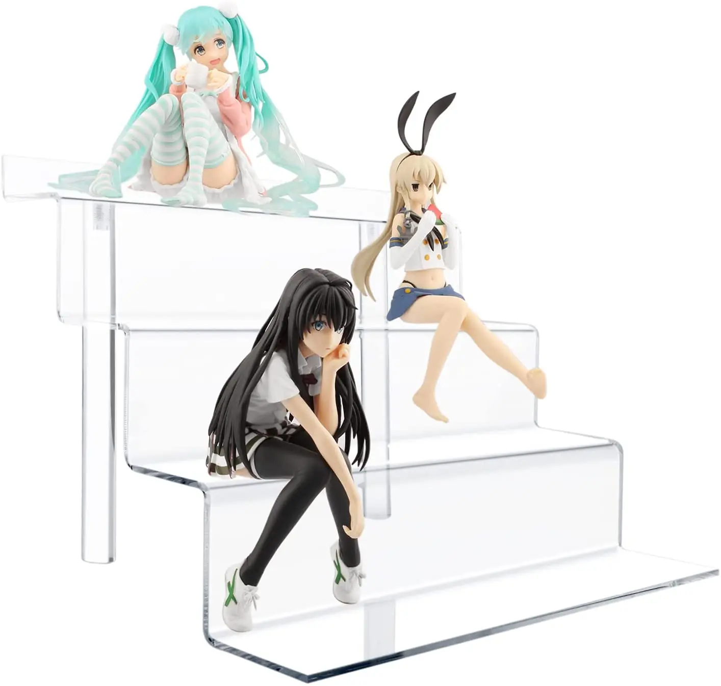 EXCEL 3 tiered display clear step risers acrylic stand for figure hobby lobby