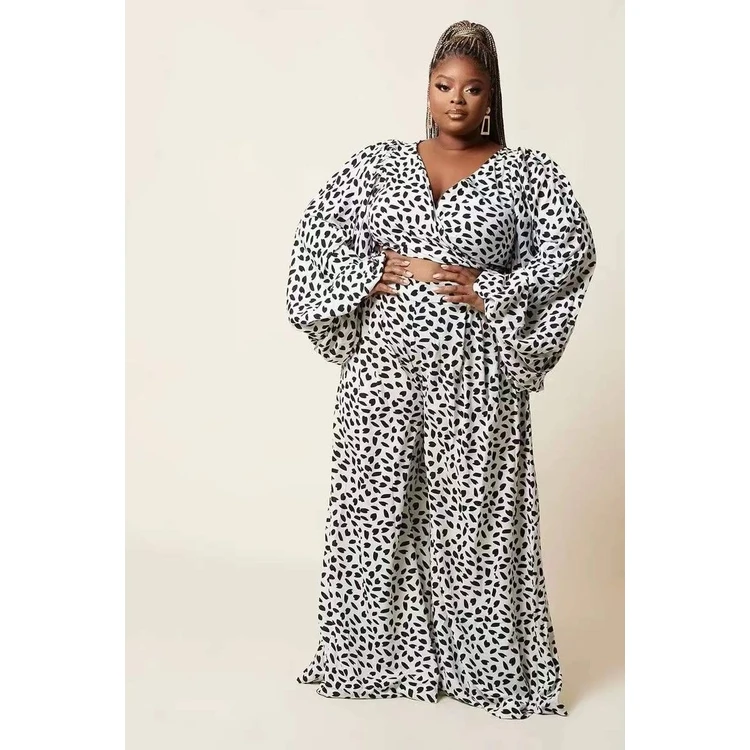 Lantern Long Sleeve Cardigan Set African Print Fabric African Women Casual Dress Wholesale Clothing South African