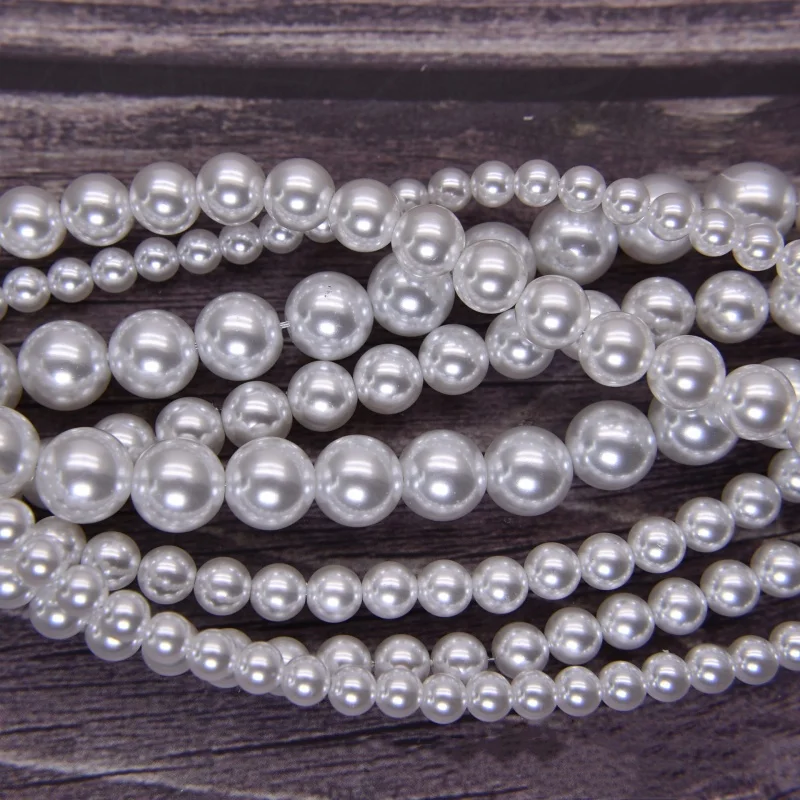 2-14mm high quality highlight glass pearl Imitation pearls for jewelry making findings