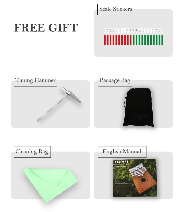 Musical instrument kits kalimba 17 keys thumb piano diy kalimba all Mahogany/Acacia solid wood Support customization