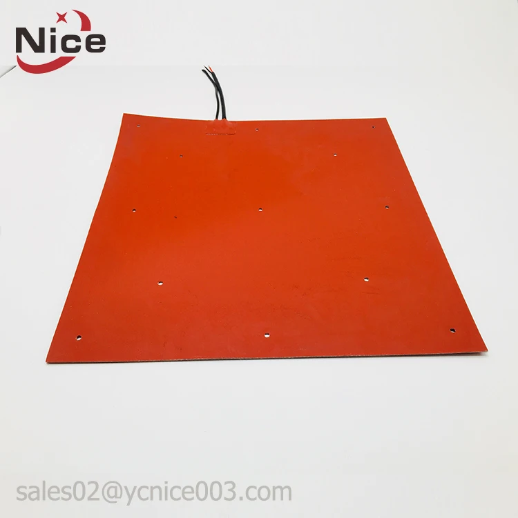 Силиконовый резиновый нагреватель с подогревом для 3D-принтера, 12 В, 400x400