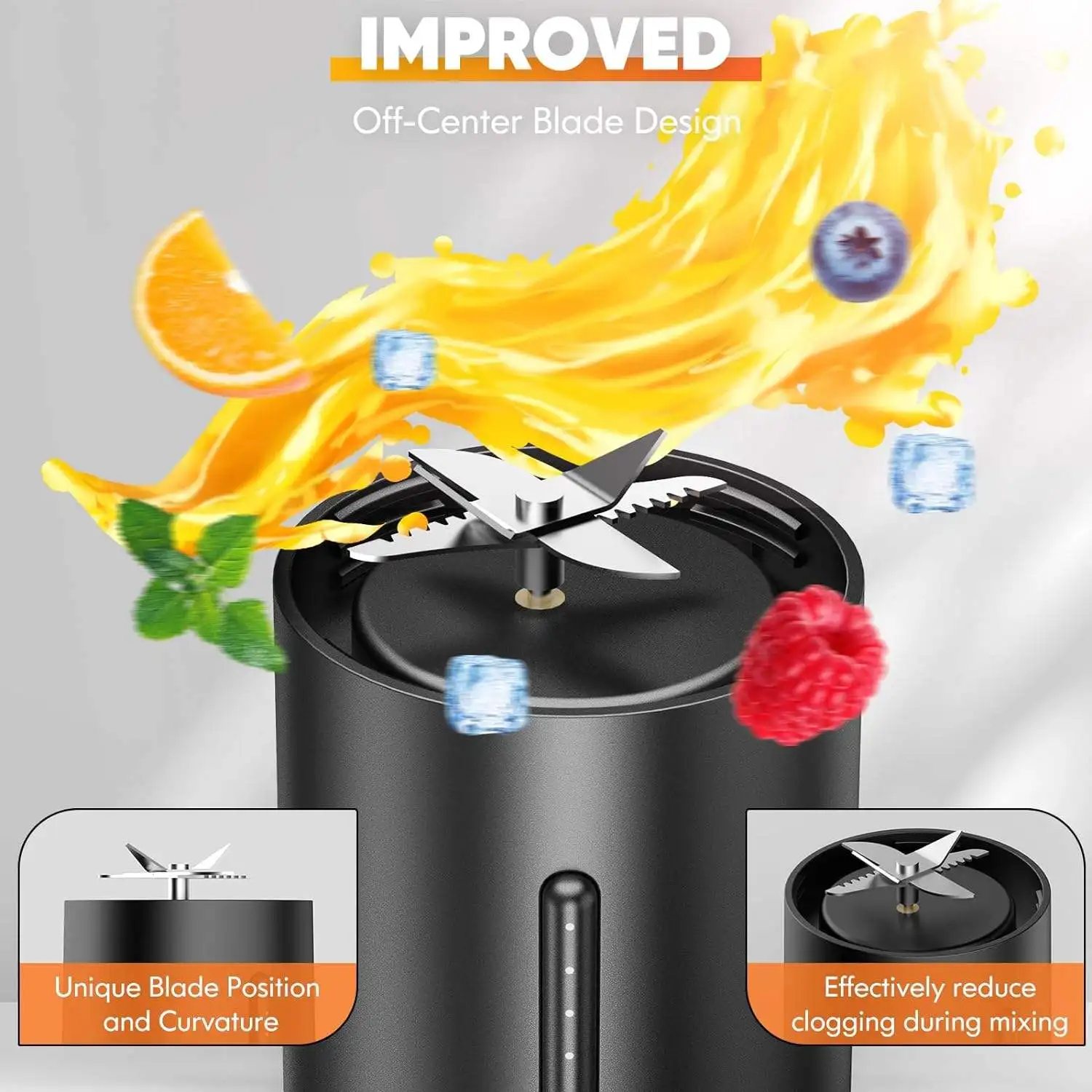 2024 450ml 7.4V Waterproof Mini Portable Fast Fruit Juicer Blenders Juicer Hand Blender Cup Mixeur Blenders Machine USB Juicers