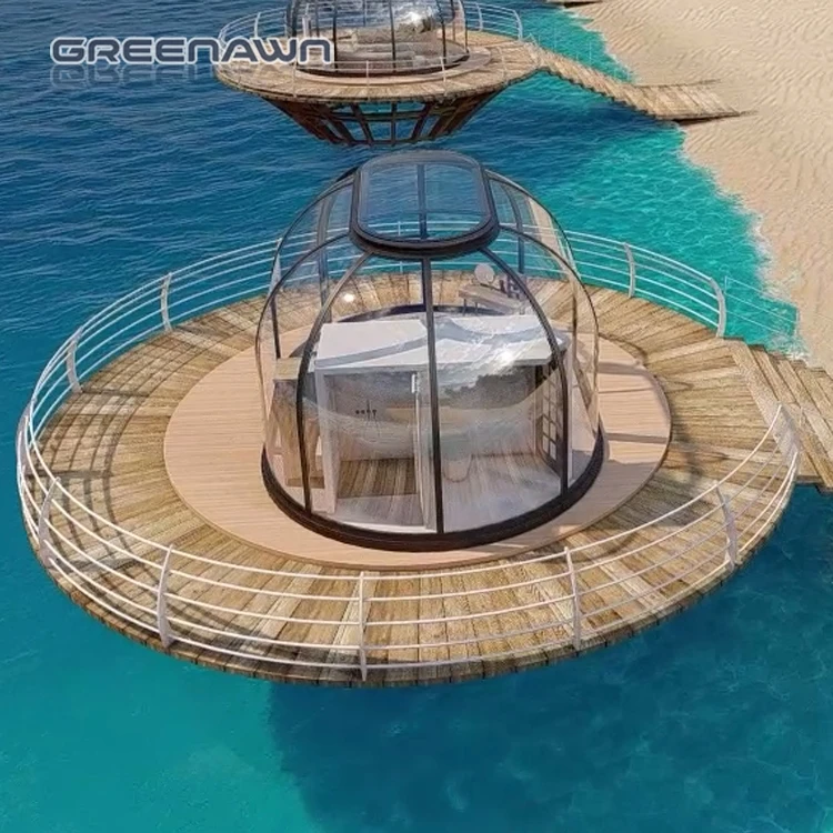 Outdoor inflatable Waterproof luxury Resort Glamping Safari Glass Dome Homes Prefabricated House Camping Tent For Hotel Use