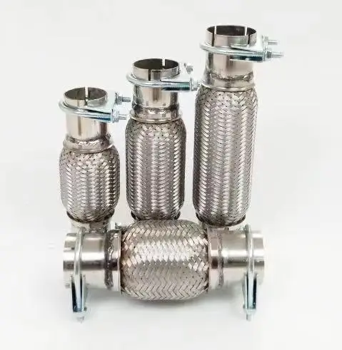 Stainless Steel Double Bellows Braid Metal Tube Exhaust Pipe System Auto Parts,Bellows Expansion Joint