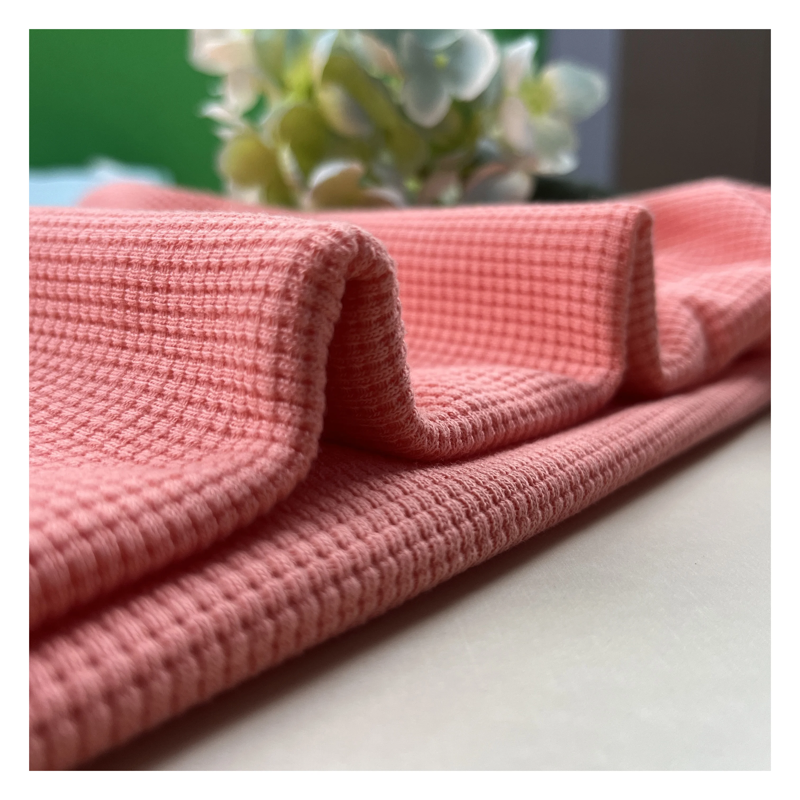 1113#70 colors jacquard fabric with waffle pattern jacquard in knit jersey waffle fabric