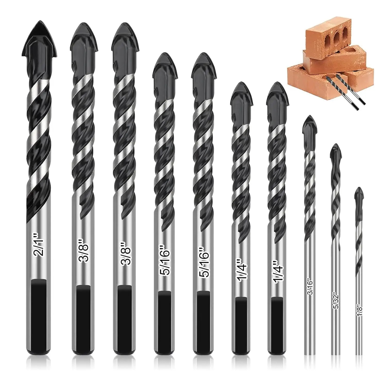 Hot Sale Multi Purpose Construction Material  Masonry triangle Drill Bits for Ceramic Tile Cement Concrete Brick Wall