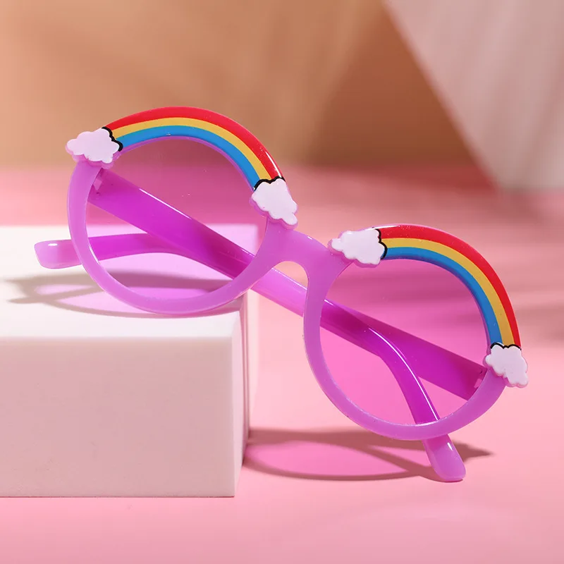 
Children rainbow cartoon decorative glasses male kid sunglasses girls sunglasses child 