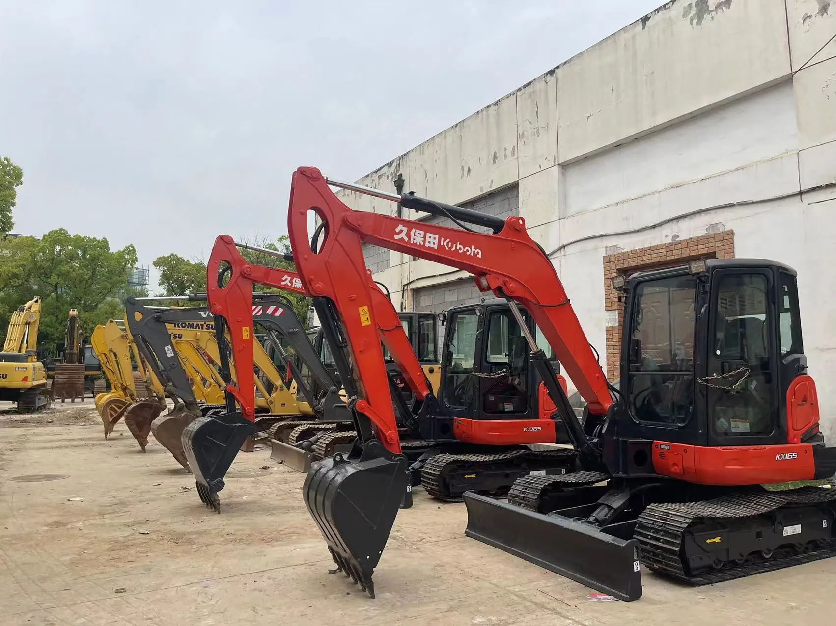 Б/у мини Kubota KX165 экскаваторы для продажи по низкой цене 5 тонн