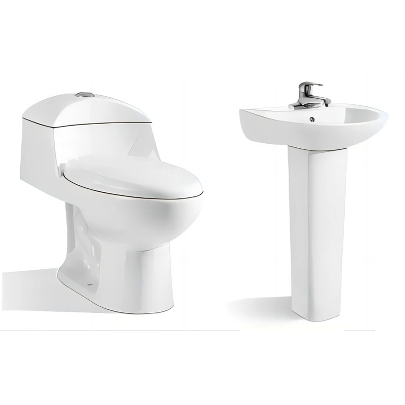 Custom lavatories Water Closet ceramic commercial compact commode one piece Lavatory sink toilet combo