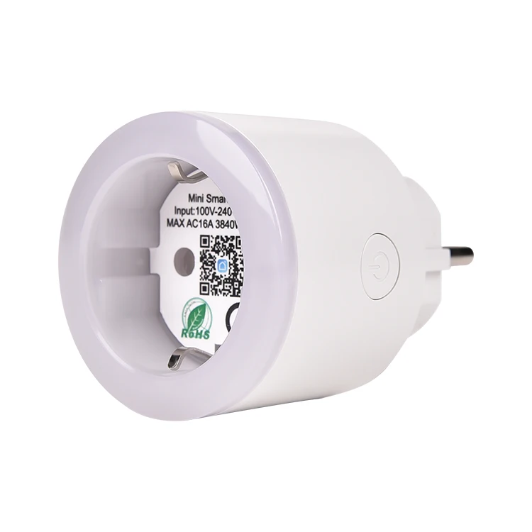 
Yourlite Smart Plug WIFI Home Use, No Hub Required Smart Home Plug Europe Style With RGB Light 