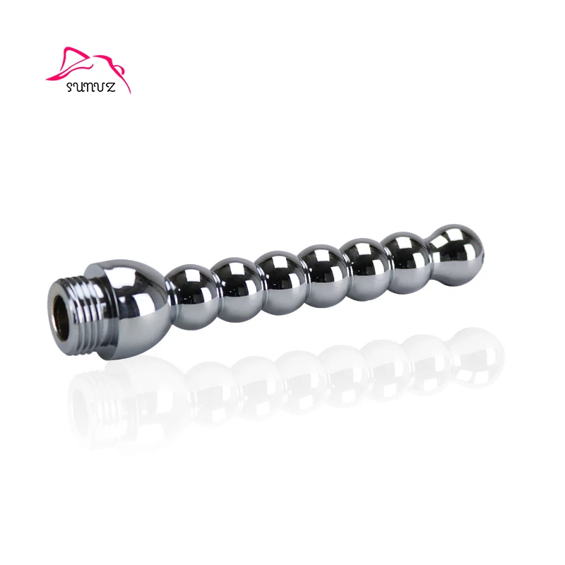 Low Price 8 Beads Stainless Steel Alloy Shower Douche Beads Sex Toys Anal Cleaner