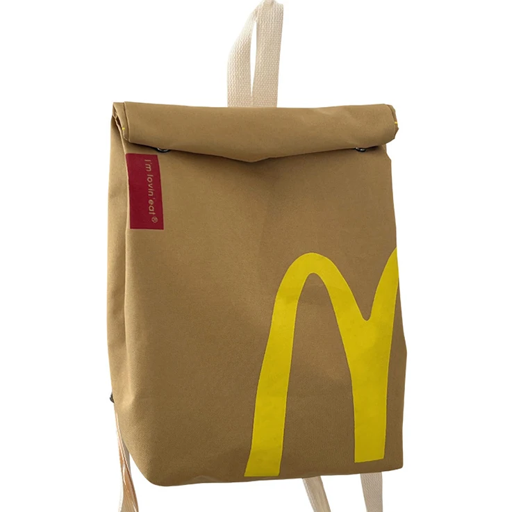 manufacture custom brown own brand personalized canvas teenager school backpack waterproof ladies casual bag for adults