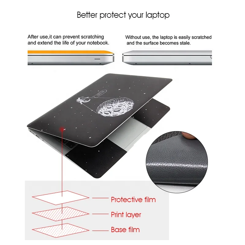 Laptop Skins Custom Vinyl Notebook Sticker Asus for 10 12 13 14 15 17.3 inch Macbook Lenovo HP Xiaomi DELL HP 2022