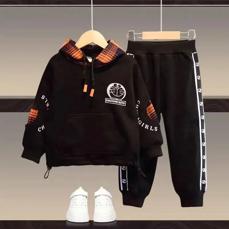 2023 boys jogging suit wholesale Sportswear leisure Sportswear children outdoor warm suit boys 2 pieces