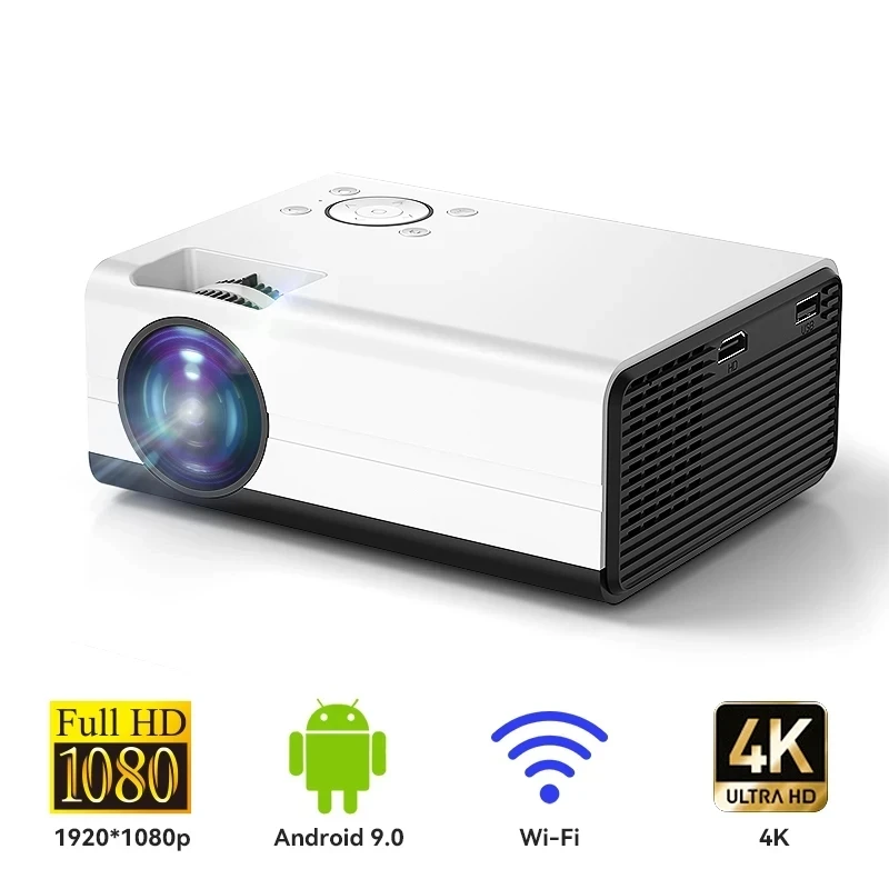 Оригинальный мини-проектор T01 Native1280 x 720P светодиодный Android 2 4G/5GWiFi проектор видео домашнего кинотеатра умный фильм