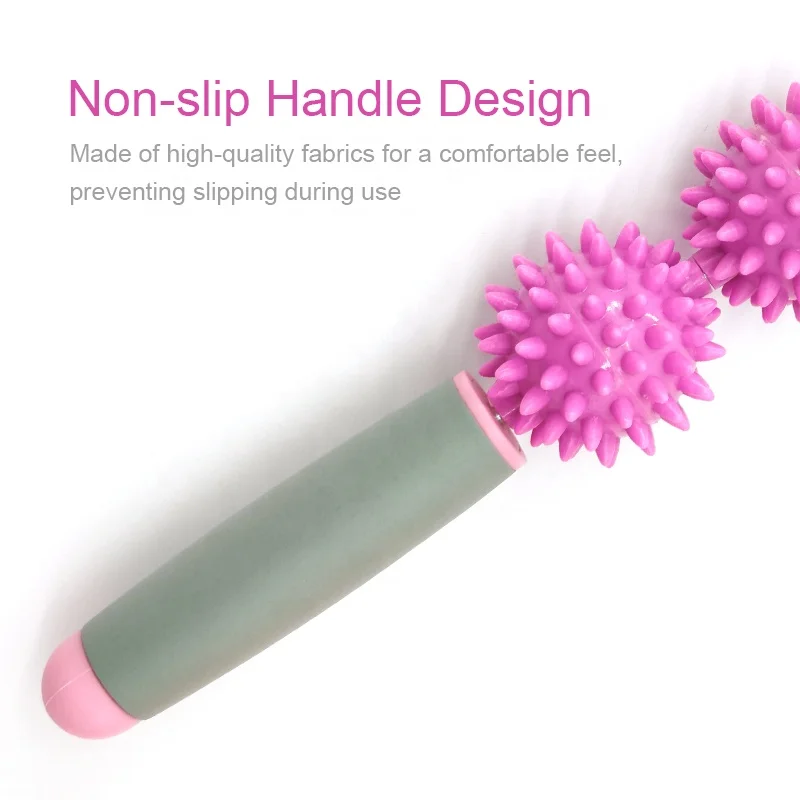 Fitness Body Relaxing Foam Roller Yoga Therapy Massage Stick Spiny Ball