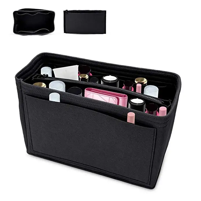 Felt Insert Bag Organizer , Multi Pocket Bag in Bag Organizer for For Handbag Purse Tote Shaper