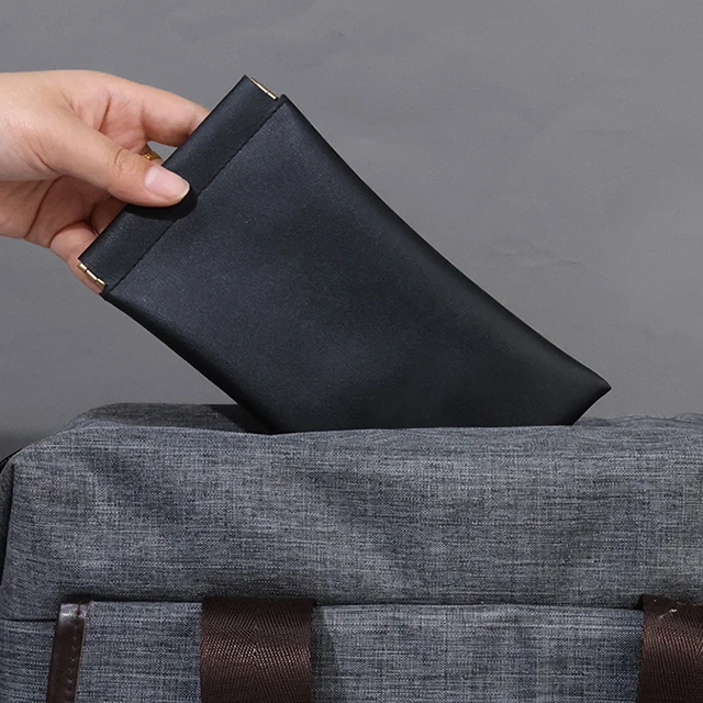 2024 New Arrival Easy Carry Makeup Brushes Storage Bag Auto Closing Soft PU Glasses Storage Bag