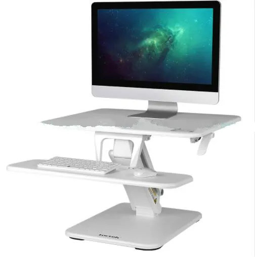 Loctek M3/M3M Height Adjustable Sit Stand Desk Riser Foldable Laptop Desk Notebook/Monitor Holder Stand With Keyboard Tray
