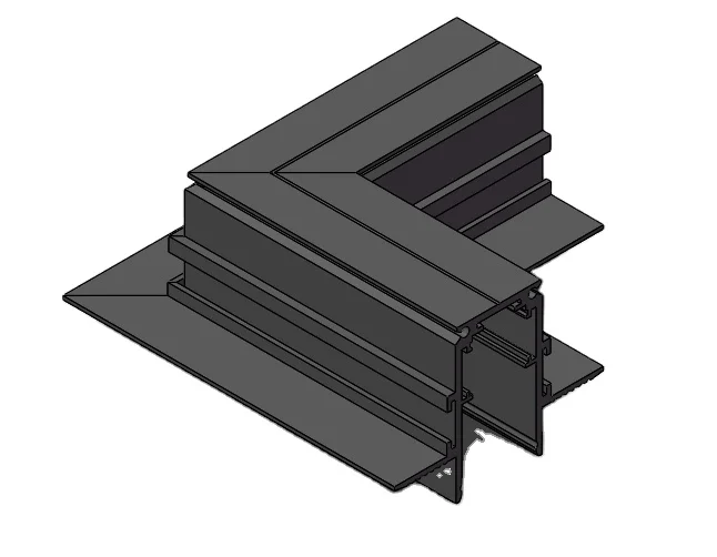 Factory Wholesale External Recessed Magnetic Track L-type Connector Led Lighting Rail Accessories