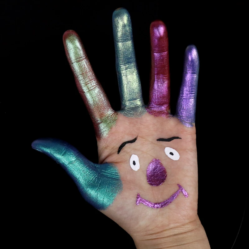 water activated duochrome mica pigment magic rainbow color face body paint cosmetic chameleon eyeshadow for makeup