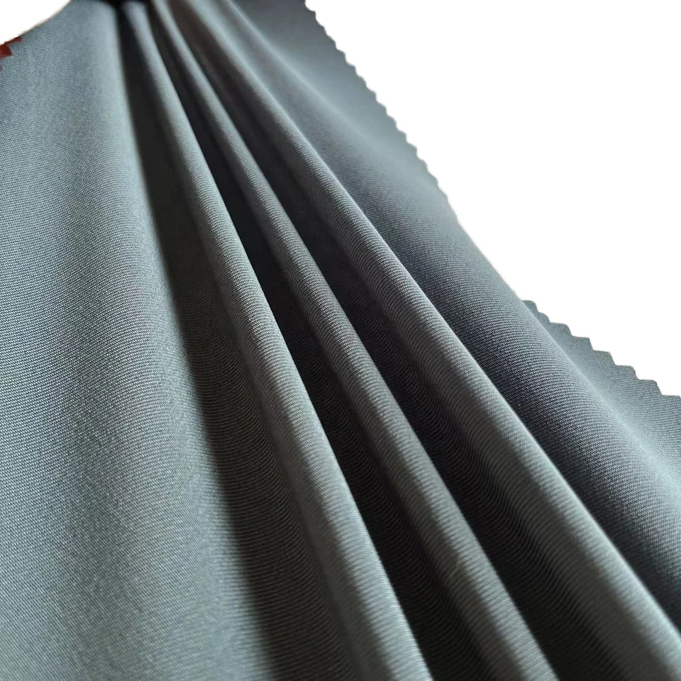 Smooth 2/1 Twill Polyester Filament biflex Elastic Waterproof Breathable Spandex Fabric for pants