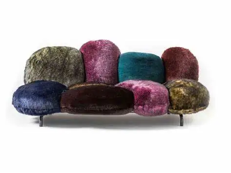 MEIJIA China High Quality Sectional Sofa Cute Shape Multicolor Plush Fabric Comfortable Soft Living Room Sofas