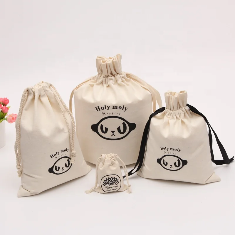 
 Индивидуальный логотип на заказ, оригинальная муслиновая тканевая сумка на шнурке   (1600260792744)