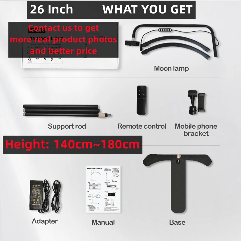 LED Lash Light Makeup Lamp Extension Half Ring Moon Floor Lamp With Stand Lashes For Tattoo Beauty Salon Eyelash Video Lighting