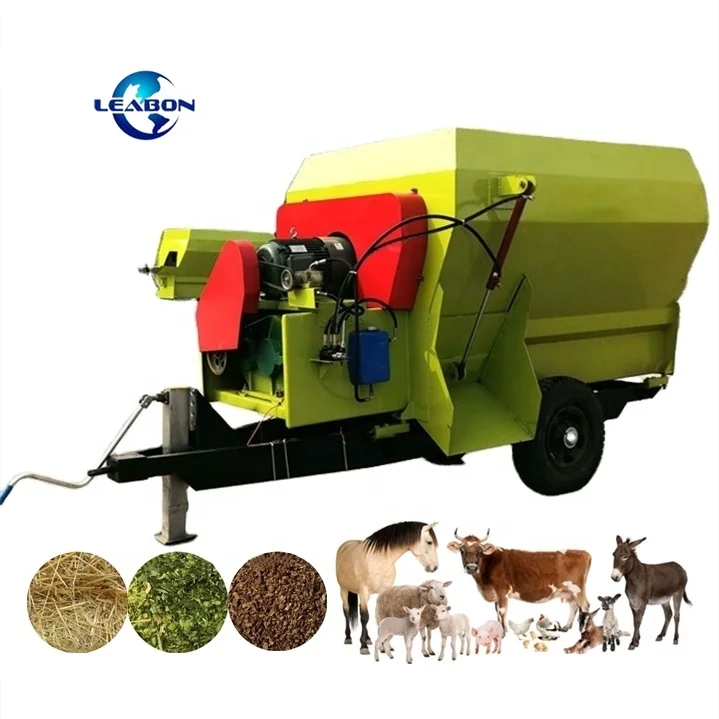Industrial TMR Feed Mixer Dairy Cattle Manual Small Animal Feed Mixer