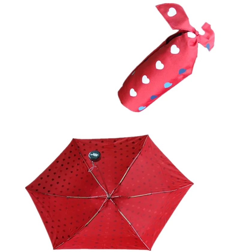 cute cat printing 4 folding umbrella for women high quality small size travel pocket umbrella